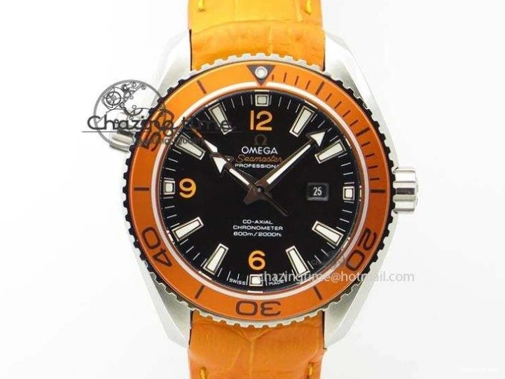 0407 Trendy Planet Ocean 43.5mm SS VSF 1:1 Best Edition Black Ceramic Bezel and Dial on SS Bracelet A8900 Super Clone 7973